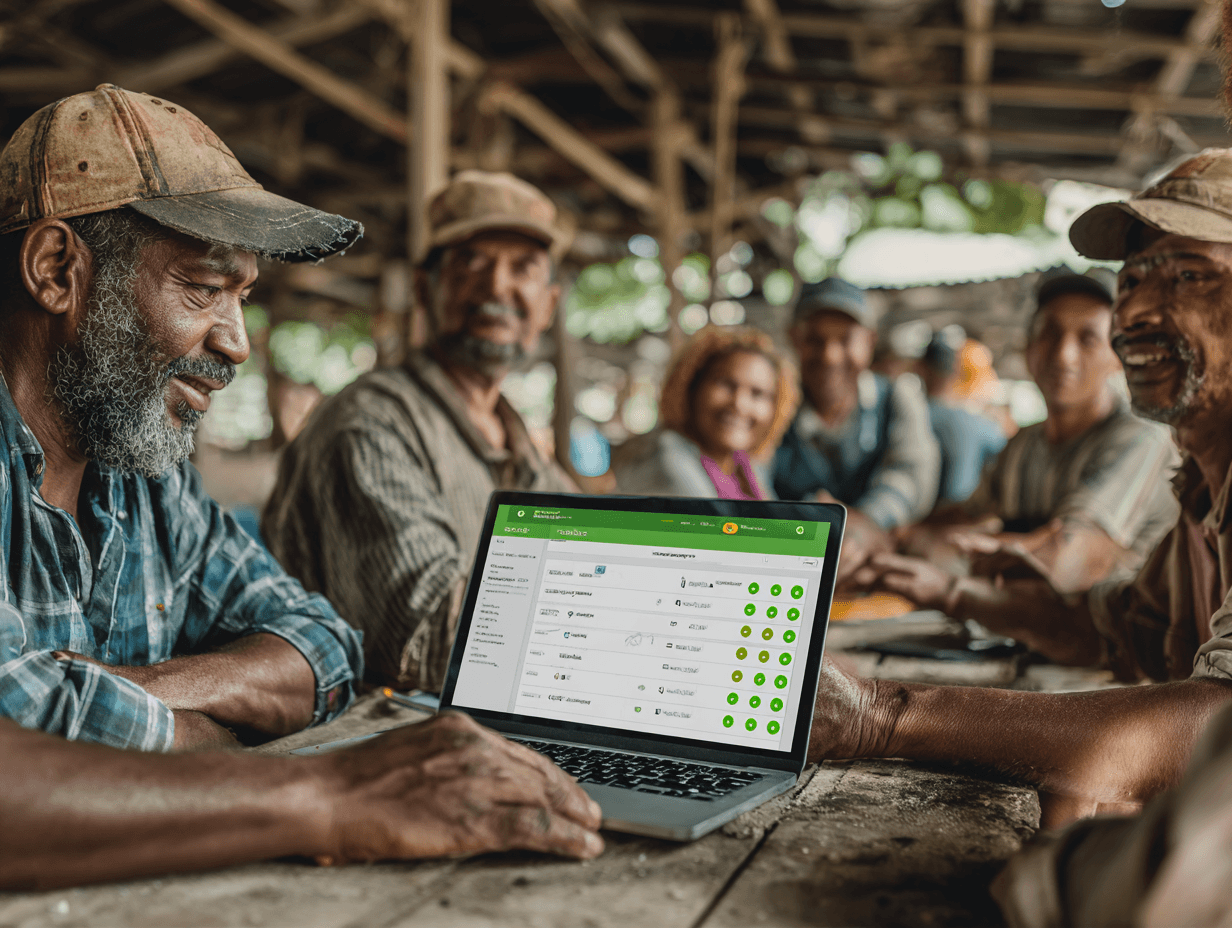 Farm team building a shared verified work record